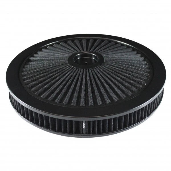 14" x 2" Hi Flow Black Air Filter Assy Suit Holley 4150 4160 5-1/8 Neck