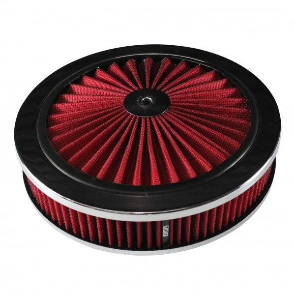 9" x 2 " Hi Flow Red Air Filter Assy Suit Holley 4150 4160 5-1/8 Neck