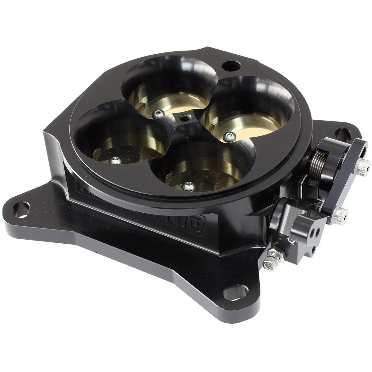 Billet Aluminium 4 Barrel 1375cfm Throttle Body Black Finish Suit 4150/4500