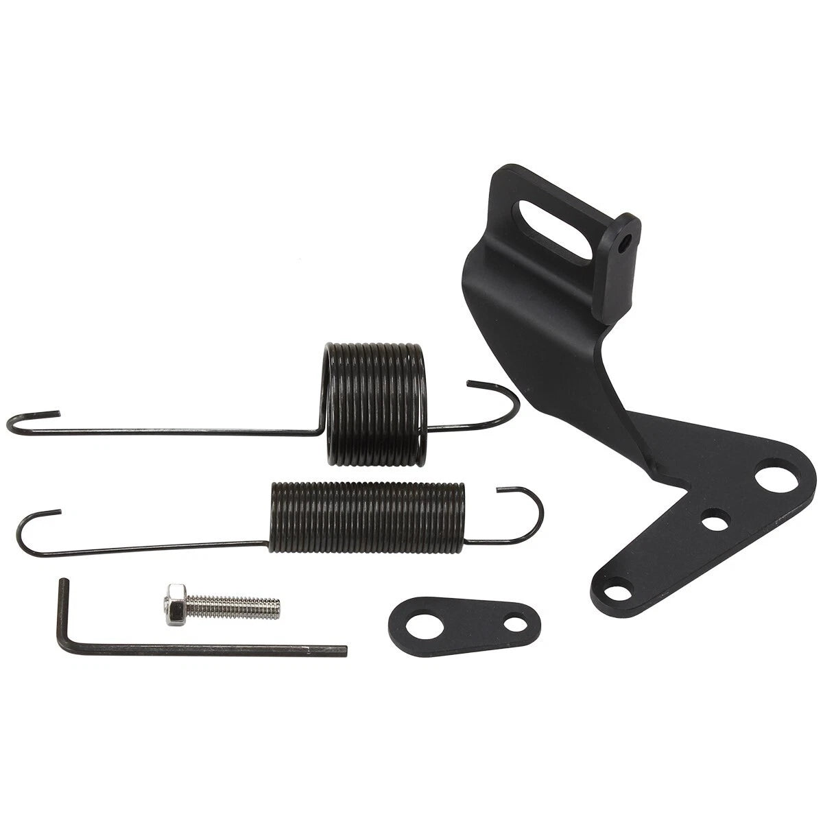 Black Steel Throttle Cable Bracket Holley Carb with Return Spring