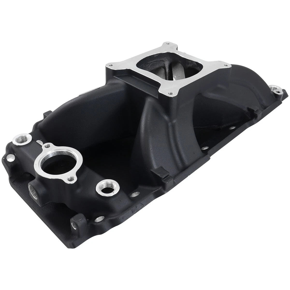 Big Block Chev Hi-Rise Single Plane Intake Manifold Oval Ports Black