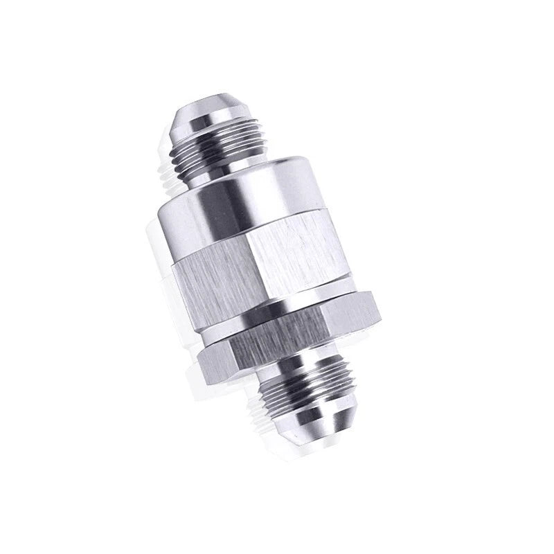 Inline Check Valve -6AN Silver 29mm Length
