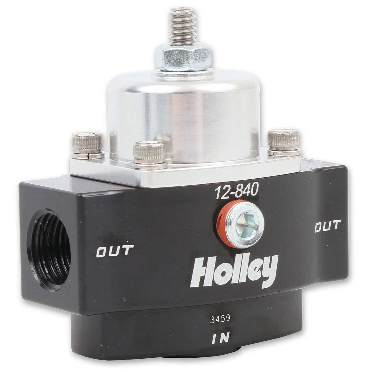 Holley 12-840 Hp Billet Fuel Pressure Regulator 2 ports 4.5-9 Psi Adjustable