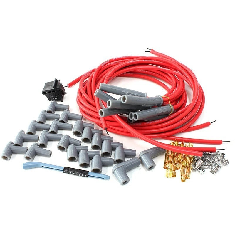 Universal Red 8.5mm V8 Ignition Lead Set with Multi-angle Boots