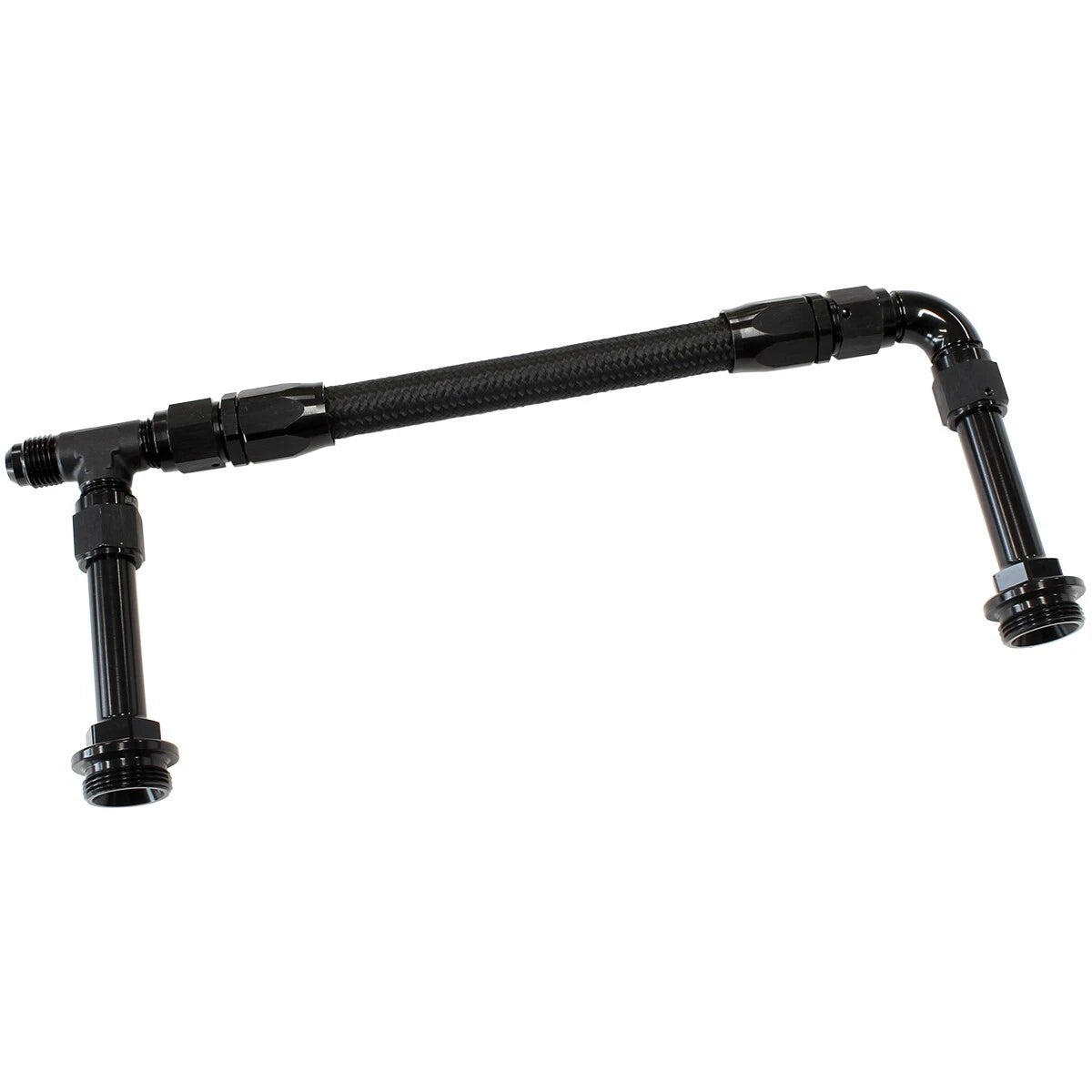 Holley Braided Fuel Rail Kit -6AN Black Double Pumper & Avenger Series