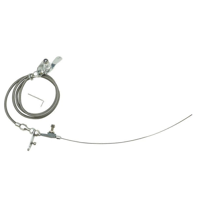 C4 C10 Ford Auto Transmission Braided Stainless Kickdown Cable, Carburettor