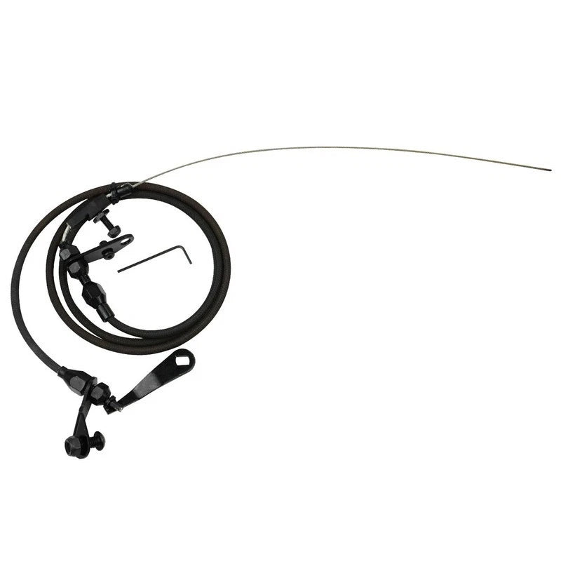 C4 C10 Ford Auto Transmission Black Braided Stainless Kickdown Cable Carburettor