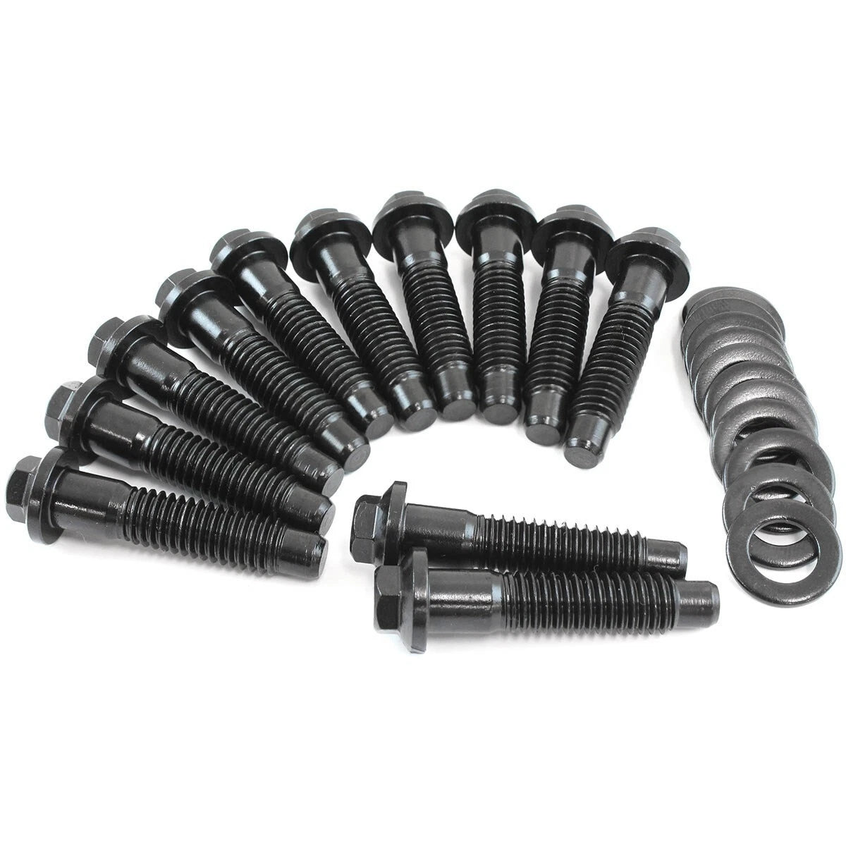 Small Block & Big Block Chrysler V8 Intake Bolts Black Finish 12 Point Head