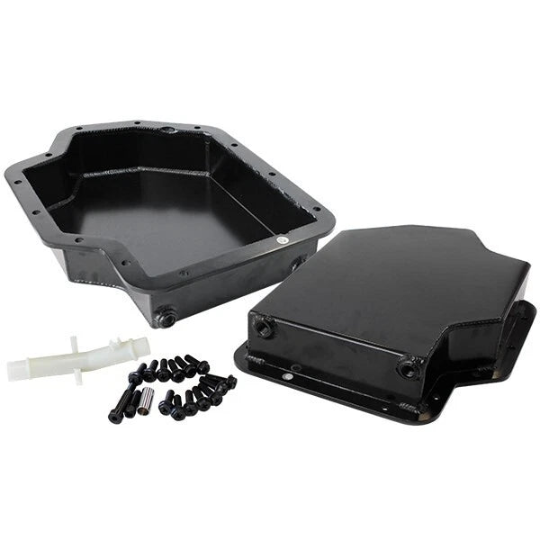 Deep Fabricated Transmission Pan inc Filter Extension Black Finish Suit GM TH400