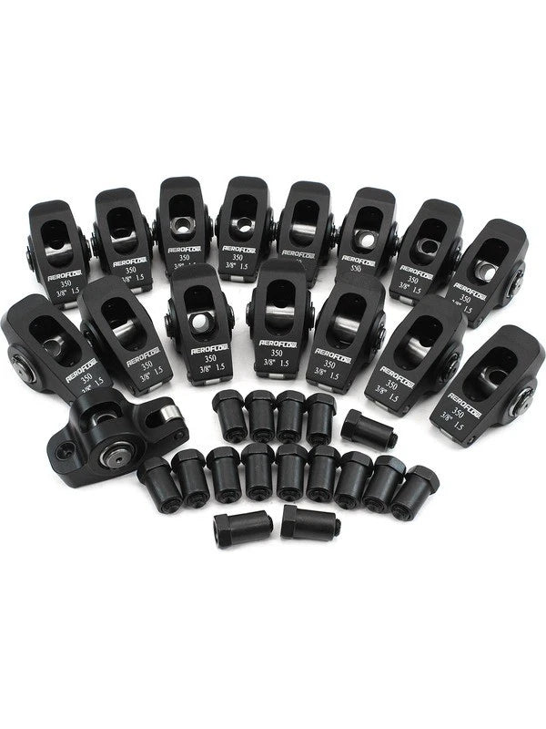Small Block Chev 350 Aluminium Roller Rocker Set 3/8" Stud Mount, 1.50 Ratio