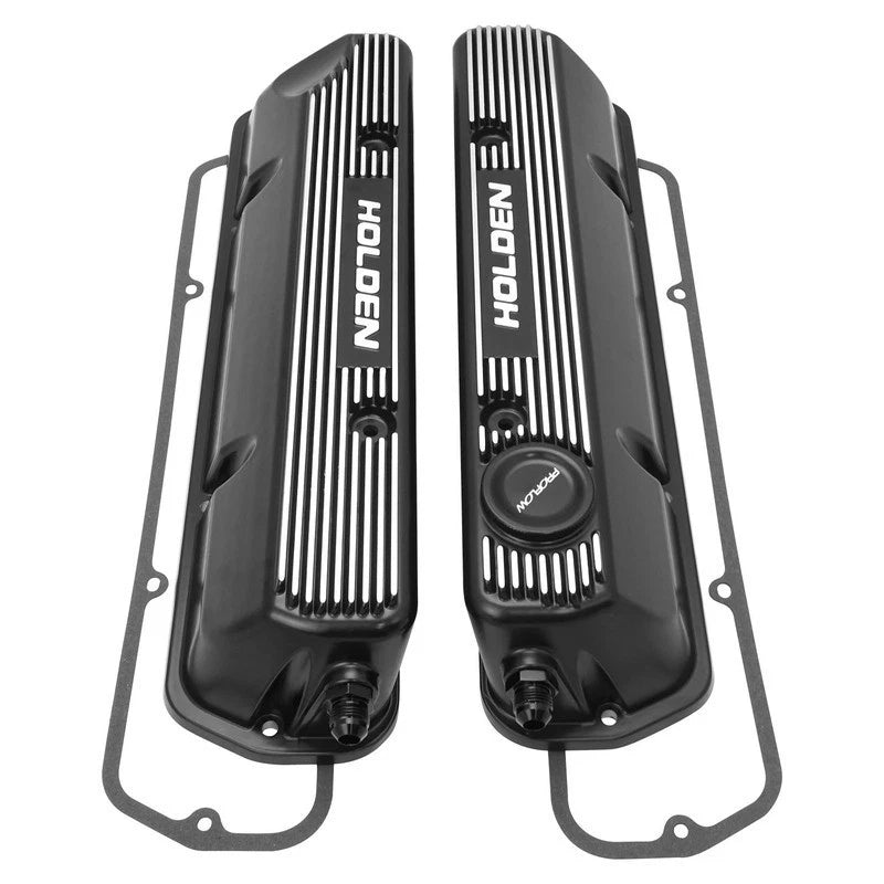Holden Commodore V8 308 304 VN-VT, OE Style Cast Aluminium Black Valve Covers