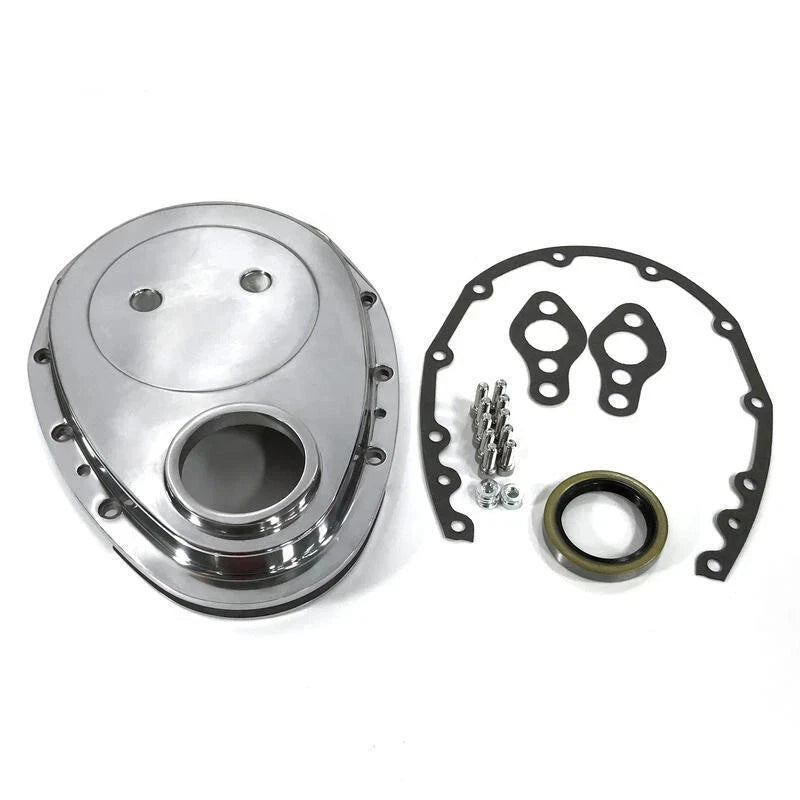 Small Block Chev Timing Cover Kit Polished Alloy