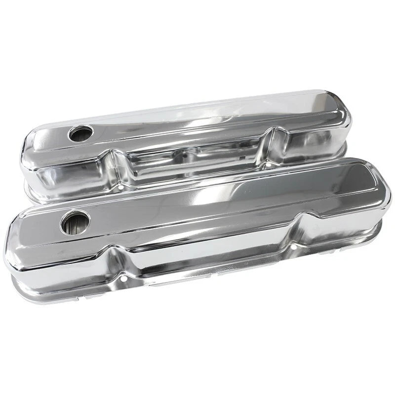 Chrome Steel Valve Covers Suit SB Chrysler 318-340-360