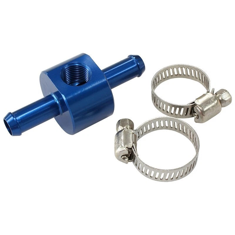 Inline 5/16" Barb Adapter with 1/8"Npt Port For Fuel Pressure Gauge
