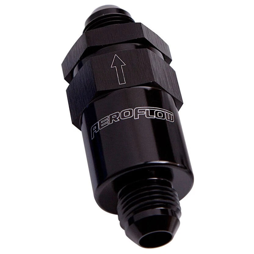 30 Micron Billet Fuel Filter -06AN Black Finish. 2" Length
