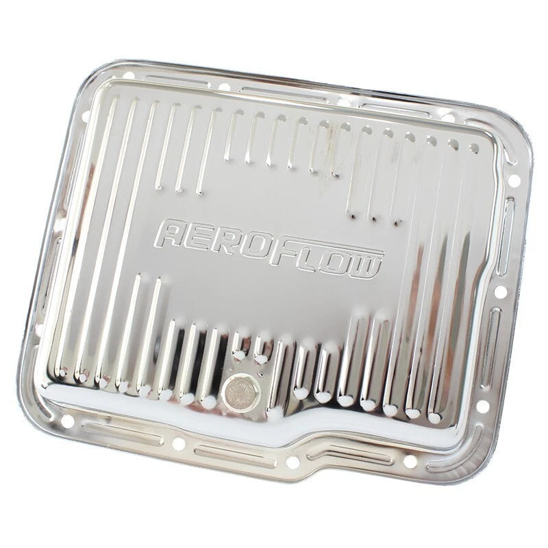 Chrome Transmission Pan Suit GM Powerglide, Deep Pan With Drain Plug