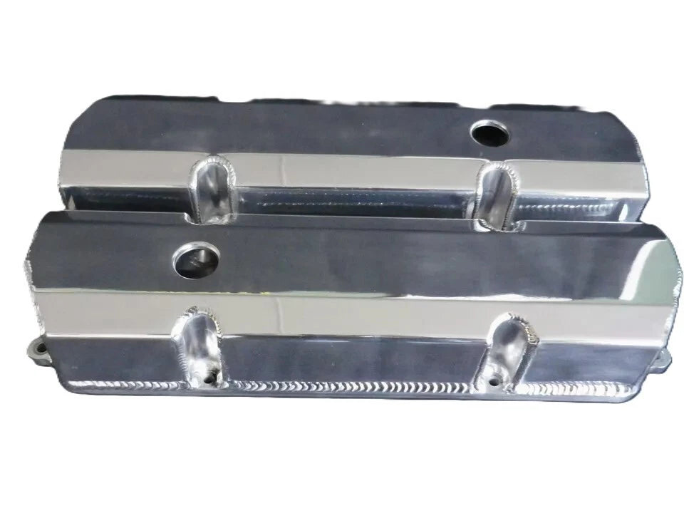 Holden V8 253 304 308 Fabricated Polished Alloy Valve Covers Early Heads