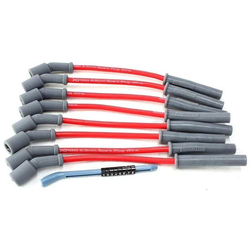 Red 8.5mm Spark Plug Lead Set Fits GM LS2/3 engines 12" length