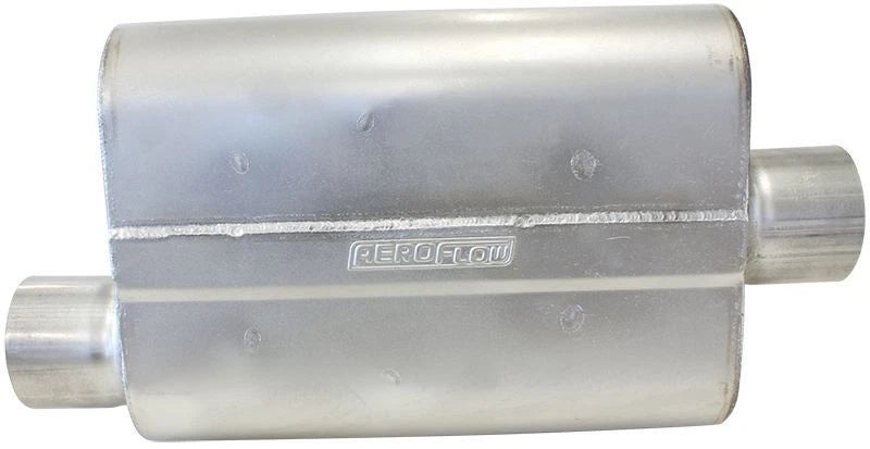 Muffler Offset Inlet/Center Outlet 3" Inlet, 3" Outlet Aluminised Steel