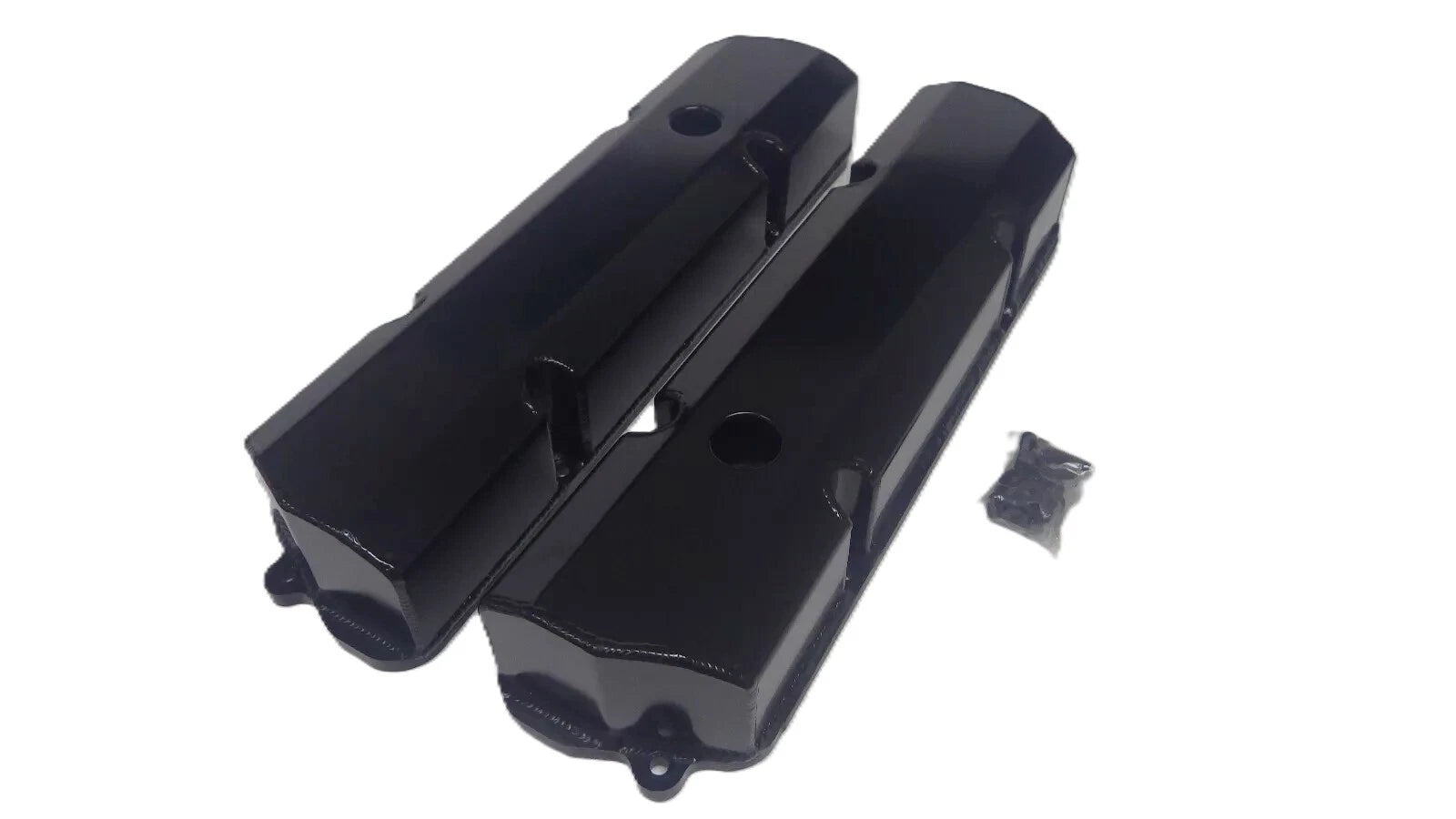 Holden V8 253 304 308 Fabricated Black Alloy Valve Covers Early Heads