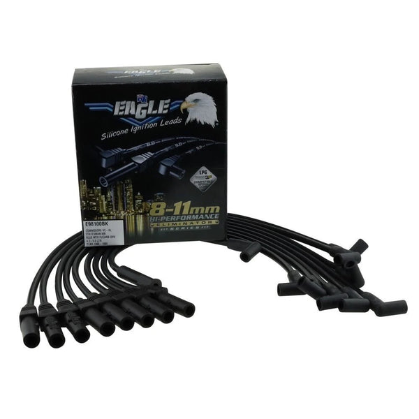 Holden V8 253 304 308 355 Ignition Leads Black 9mm HEI Cap
