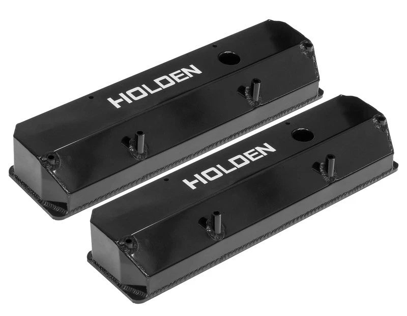 Valve Covers Aluminium Fabricated Black Tall Holden Early 253 304 308