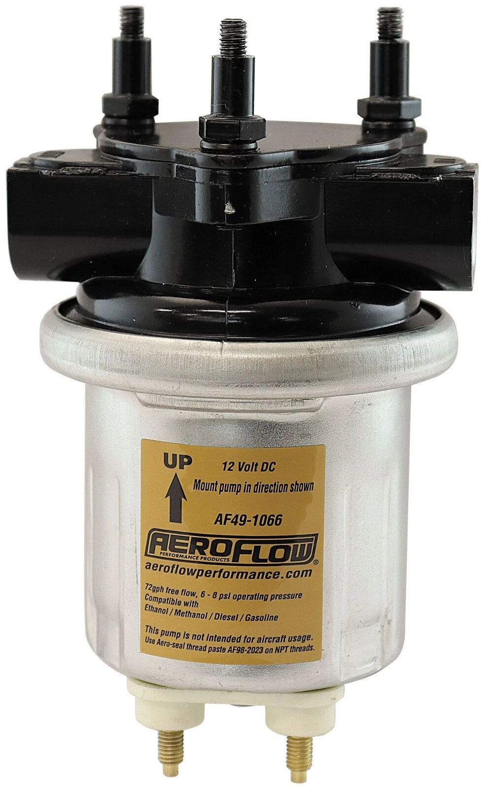Universal Carburettor Compact Gold 72 GPH Electric Fuel Pump 6-8 psi