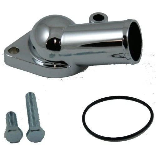 Thermostat Housing Chev V8 Small & Big Block Chrome Angled