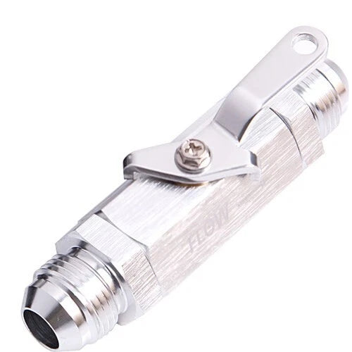 Shut Off Valve -10AN Silver Finish 106mm Length