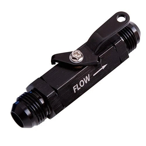 Shut Off Valve -10AN Black Finish 106mm Length